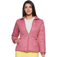 Qube By Fort Collins Nylon Women's Standard Length Parka Coat (43310Az_Dark Pink_Xl)