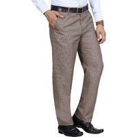 Mc Henry Men's Solid Formal Regular Fit Polyviscose Beige Trousers(Beige4005-34_Color:Beige_Size:34)