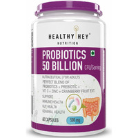 Healthyhey Nutrition Probiotics 50 Billion Cfu Multi- Strains, 60 Veg. Capsules, Targeted Release Technology, Stomach Acid Resistant, No Need For Refrigeration, Non-Gmo, Gluten-Free