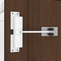 Hasthip Door Closer, Zinc Alloy Automatic Safety Spring Door Closer, Adjustable Closing Door Hinge, Quiet Door Closer For Wooden Door, Metal Door, Security Door, Weight Up To 30 Kgs (White)