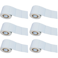 Vcr 2.5 X 1.5 Direct Thermal Barcode Label Sticker - 2.5 X 1.5 Inches - 60Mm X 40Mm - 500 Labels Per Roll - Pack Of 6 Rolls - White Self Adhesive Sticker For Printing Barcoding Labels 1 Inch Core