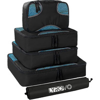 Lyrovo Polyester Travel Packing Cubes For Luggage Organizer For Men And Women ( 5Pcs, Black)