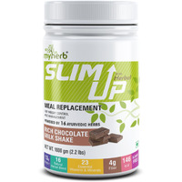 Myherb Slim Up Meal Replacement Shake With 15 Natural Herbal Blend (Ayurvedic Formula) For Weight Control&Management-13.5G Protein-23 Vitamins For Men&Women (Chocolate Milk Shake, 1000 Gm)