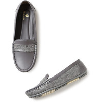 Marc Loire Women Comfortable Slip On Flat Loafer Ballet; Casual And Formal Footwear (Dark Grey, 7)