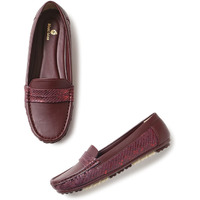 Marc Loire Women Comfortable Slip On Flat Loafer Ballet; Casual And Formal Footwear (Burgundy, 6)