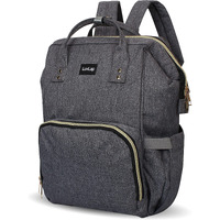Luvlap Lily Travel Multifunctional Waterproof Diaper Bag-Backpack Cum Tote Bag (Grey)
