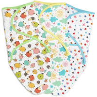 Superbottoms Dry Feel Swaddle Wrap For Newborn | Superdryfeel Layer To Keep Baby Dry | Extra Soft | 100% Cotton | Easy To Wear, Travel-Friendly Wrapper | 0-3 Months, Baby Wrappers | Pack Of 3