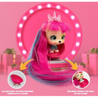 Fratelli I Love Vip Pets Series 1 | New Hair | Let's Dare | - Pups With Long Hair And 9 Accessories Including Styling Chair (Gwen)