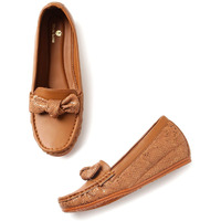 Marc Loire Women Comfortable Metallic Loafer Mules Wedges Casual & Formal Footwear (Tan, 8)