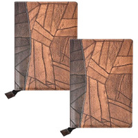 Amazinghind Leatherette Material Professional Pack Of 2 File Folders For Certificates, Files And Folders For Documents, Document Folder For Certificates With 20 Leafs (Size- B4, Color-Grey Brown)