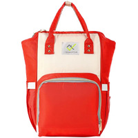 House Of Quirk Baby Diaper Bag Maternity Backpack (Red/Beige)