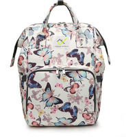 House Of Quirk Baby Diaper Bag Maternity Backpack (White Butterfly)