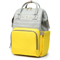 House Of Quirk Baby Diaper Bag Maternity Backpack (Yellow Stripe)