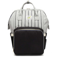 House Of Quirk Baby Diaper Bag Maternity Backpack (Black Stripe)