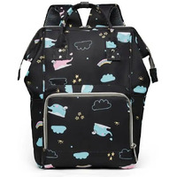 House Of Quirk Baby Diaper Bag Maternity Backpack (Black Elephant)