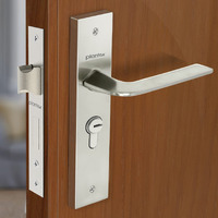 Plantex Heavy-Duty Door Lock Set - Main Door Lock Handle Set/ 6-Lever Lock Mechanism With 3 Years Of Warranty/Mortise Lock With 3 Keys, Brass Lock Body & Cylinder(8105 - Matt)