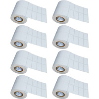Vcr 2 X 1 Direct Thermal Barcode Label Sticker - 2 X 1 Inches - 50Mm X 25Mm - 2 Ups - 2000 Labels Per Roll - Pack Of 8 Rolls -White Self Adhesive Sticker For Printing Barcoding Labels 1 Inch Core
