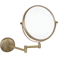 Plantex Brass And 304 Grade Stainless Steel Body Two-Sided 360 Swivel Mirror/Bathroom Mirror/Makeup Mirror/Vanity Mirror Wall Mounted (8 Inches/Brass Antique) - Round