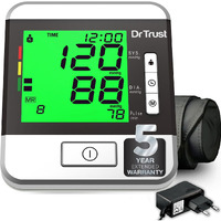 Dr Trust(Usa) Goldline Talking Automatic Digital Bp Monitor Machine, 3 Color Backlight (Includes Adapter, Carry Bag, Batteries)- 103