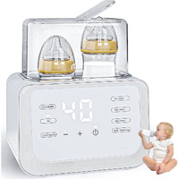 Supvox Bottle Warmer For Babies Milk Electric 8 In 1 Sterilizer For Feeding Bottles With 3-7 Mins Fast Warming, 24H Keep Warm Food Heating Timer Adjustable Temp Baby Bottle Sterilizer Machine