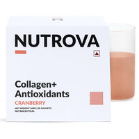 Nutrova Collagen+Antioxidants Supplement - Of Marine Collagen Powder For Men & Women,Increases Skin Hydration,Reduces Skin Damage,Supports Healthy Skin,Hair & Nails,Cranberry, 1 Count,30 Servings