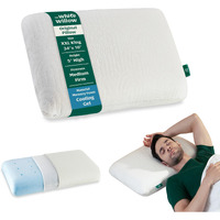 The White Willow Memory Foam Pillow For Neck & Shoulder Pain Relief-Cool Gel-Orthopedic Cervical Pillow For Sleeping-Big Pillow-Thick Pillow For Back & Side Sleeper-Medium Firm-Xxl King Size-5"H-Cream