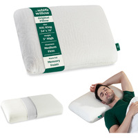 The White Willow Memory Foam Pillow For Neck & Shoulder Pain Relief-Orthopedic Cervical Pillow For Sleeping-Big Size Pillow-Thick Pillow For Back & Side Sleeper-Medium Firm-Xxl King Size-5" H-Cream