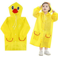 Palay Raincoat For Kids Boys Girls With Hood, Polyester Rain Ponchos With Pockets And School Bag Coverage, Raincoat For 3-7 Years Old Kids