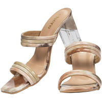 Chere Fashionable Block Heels Sandals With Tie Dye Print Sandal For WomenS
