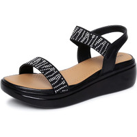 Marc Loire Women's Casual Soft Comfortable Black Platforms,Size: 3
