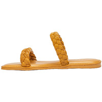 Chere Women Solid Braided Flats Mustard Yellow 7