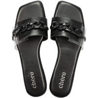 Casual Super Chic Block Chain Flats For Women Black 8