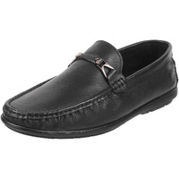 Metro Mens Leather Black Loafers (Size (8 Uk (42 Eu))