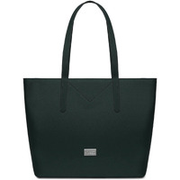 Kleio Vegan Leather Office Tote Bag For Women (Dark Green) With Padded Laptop Compartment | Big Tote Bag For Girls | Spacious Laptop Tote Bag For Work & College