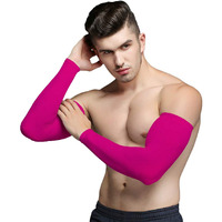 Mark Ample New Arm Sleeves Sun Burn Skin Tan Protection Spf Proof | Arm Sleeves For Driving, Cycling, Tennis, Cricket, Football, Golf, Outdoor, Gym, Riding (Pink)