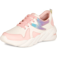 Xe Looks 100% Vegan Leather Women's Pink Comfortable Shoes For Daily Walking