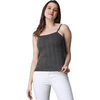 Wearslim Premium WomenS Cotton Quilted Thermal Underwear, Ultra Soft Cold Weather Lightweight Top Spaghetti Warmer - Black (2Xl) Pack Of 1