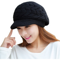 Alexvyan Imported Unisex Wool Men And Women Winter Cap Woolen Knitted Warm Hat (Fur Inside) Hats For Ladies Beanie Girls Skullies Caps (Black), Free Size