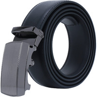 Labnoft Men's Auto Lock Pu Leather Belt (Belt-043-Black)