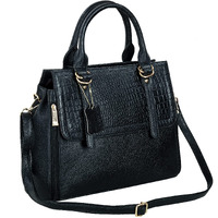 Hyatt Leather Accessories Natural Leather Top-Handle Satchel Tote Ladies Handbags & Shoulder Sling Bags For Women Office Branded Stylish Latest Size-L-11 X H-10 X W- 5 In (Black) (Black)