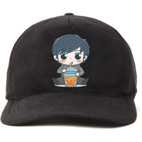 Primebox Head Caps For Men Unisex With Adjustable Velcro Strap Cap Summer Caps Men Sports Cricket Caps, Gym Cap (Black Cap Boy Wearing Hoodie Print)