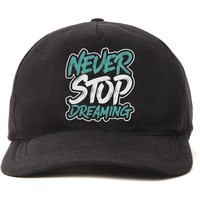 Primebox Head Caps For Men Unisex With Adjustable Velcro Strap Cap Summer Caps Men Sports Cricket Caps, Gym Cap (Black Cap Never Stop Dreaming Print)