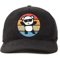 Primebox Head Caps For Men Unisex With Adjustable Velcro Strap Cap Summer Caps Men Sports Cricket Caps, Gym Cap (Black Cap Panda Cool Print)