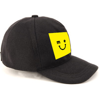 Primebox Head Caps For Men Unisex With Adjustable Velcro Strap Cap Summer Caps Men Sports Cricket Caps, Gym Cap (Black Cap Smiley M And U Square Print)
