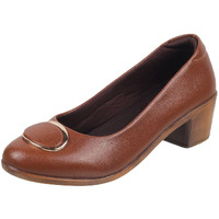 Metro Women Tan Synthetic Leather Formal/Pump Shoes Uk/6 Eu/39 (31-255)