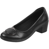 Metro Women Black Synthetic Leather Formal/Pump Shoes Uk/6 Eu/39 (31-255)