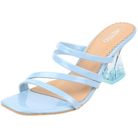Metro Women Blue Chunky Heel Fashion Sandal Uk/4 Eu/37 (40-167)