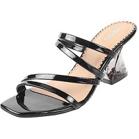 Metro Women Black Chunky Heel Fashion Sandal Uk/4 Eu/37 (40-167)