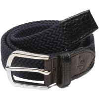 Louis Stitch Men's Sapphire Blue Braided Elastic Stretch Belt With Leather Tipped End Stretchable Canvas Waist Band For Men Women Boys Girls Unisex (36-42 Inch Waist) (Be-El)