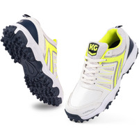Kg Boost Cricket Shoe For Men, Light Weight (White Green, 7)